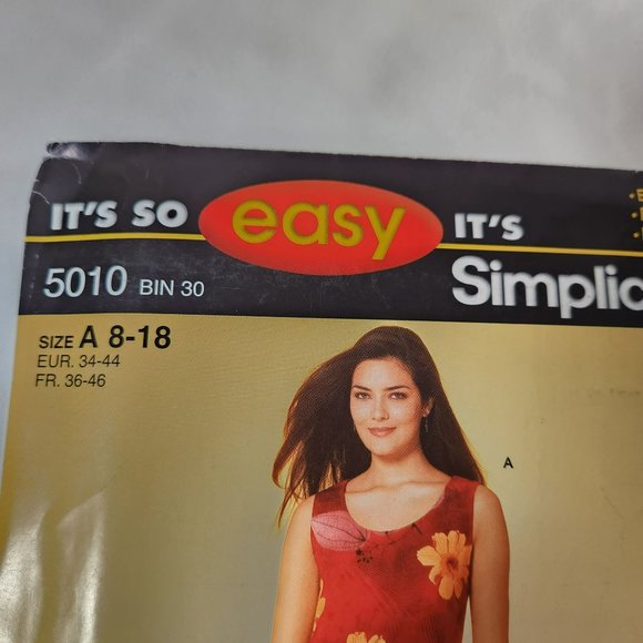 Its so easy Simplicity Sewing Pattern 5010 size 8-18 Misses' Dress, Bag - Picture 3 of 7